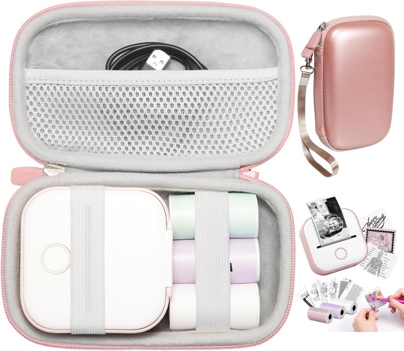 CaseSack Case for Memoking Mini Printer - T02 Mini Portable Small Printer (Rose) - Image 1